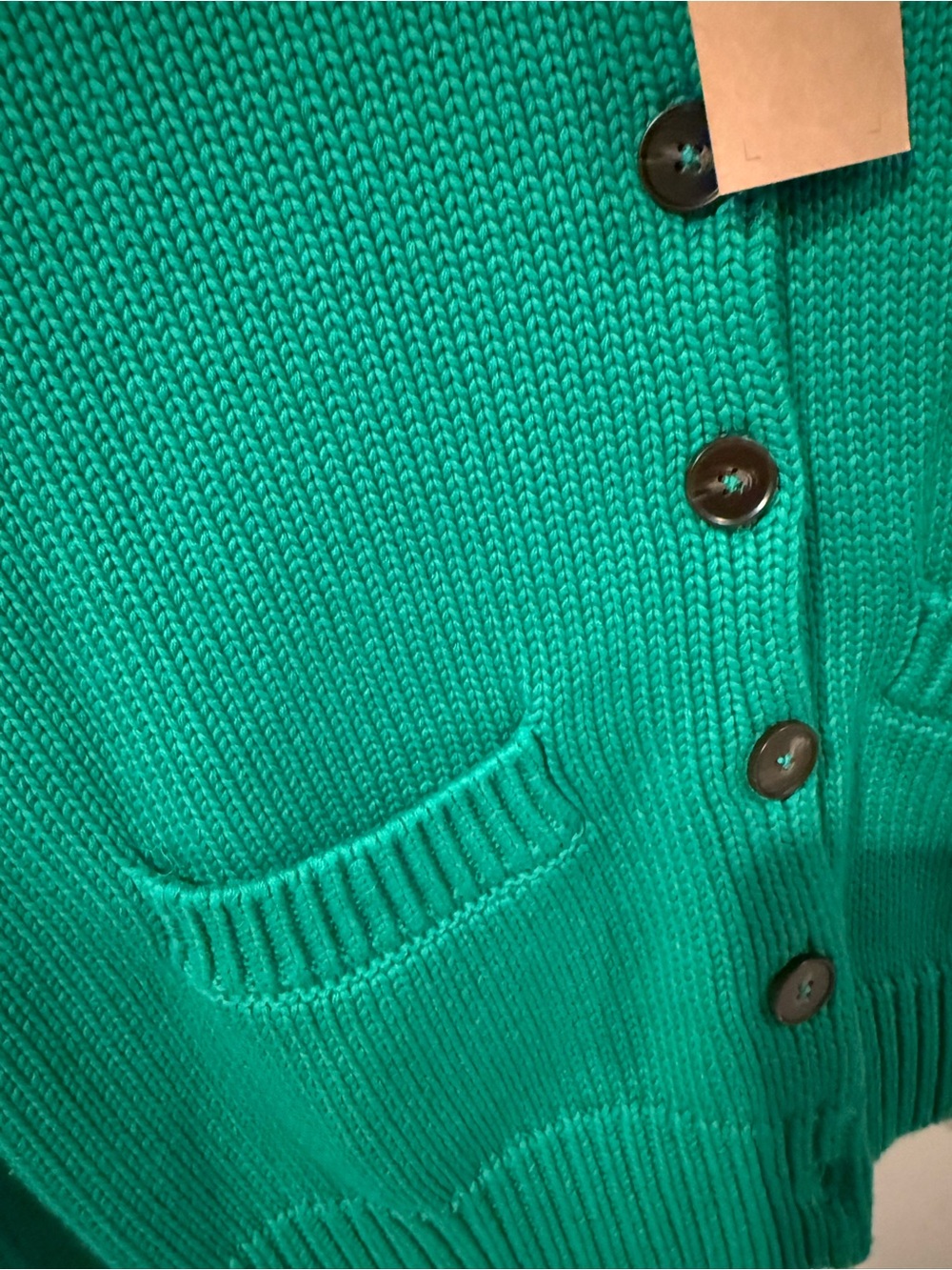 Boden Bright Green Button-Front Cardigan - Picture 4 of 5